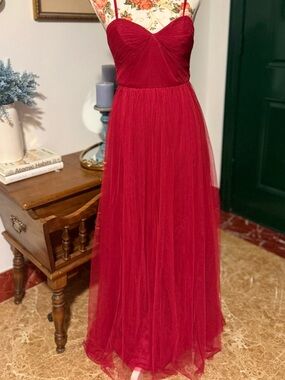 Wtoo- Strapless Red Maxi
Dress